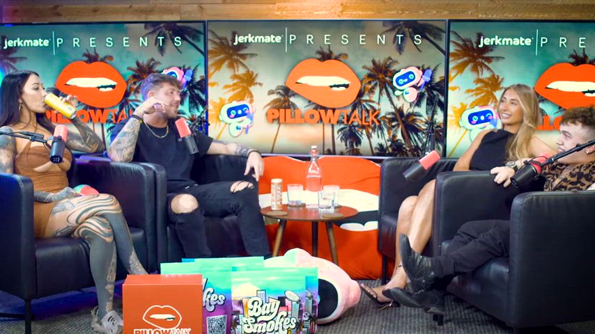Watch Lily Phillips and Willow Harper get intimate with Tiny Smallz on a live podcast. Don't miss this steamy encounter!