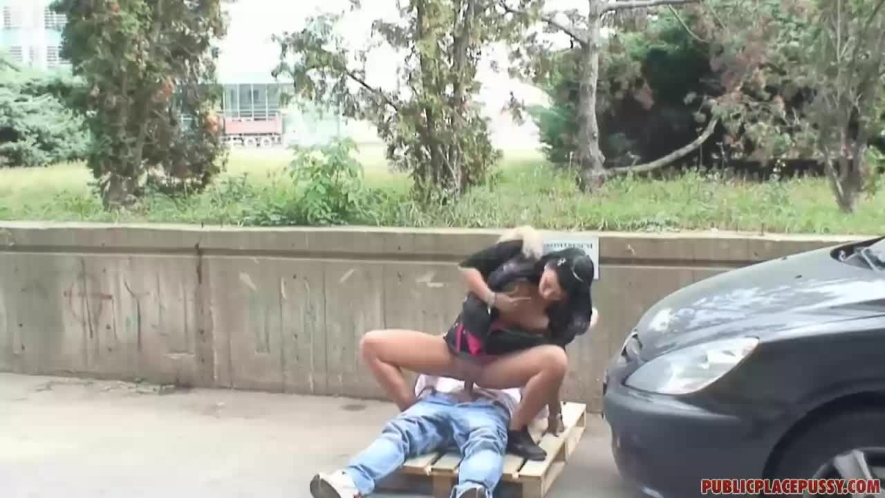 Zuzana Eremiasova Sex In Public While People Walk Around GIF