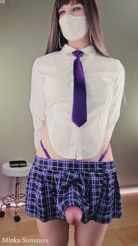 Say yes if you would suck my big girl cock and swallow my milk 💜