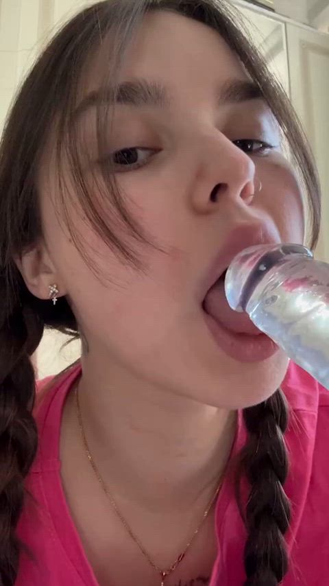 Blowjob Brunette Dildo Homemade NSFW OnlyFans Solo Teen Porn GIF by sofamur