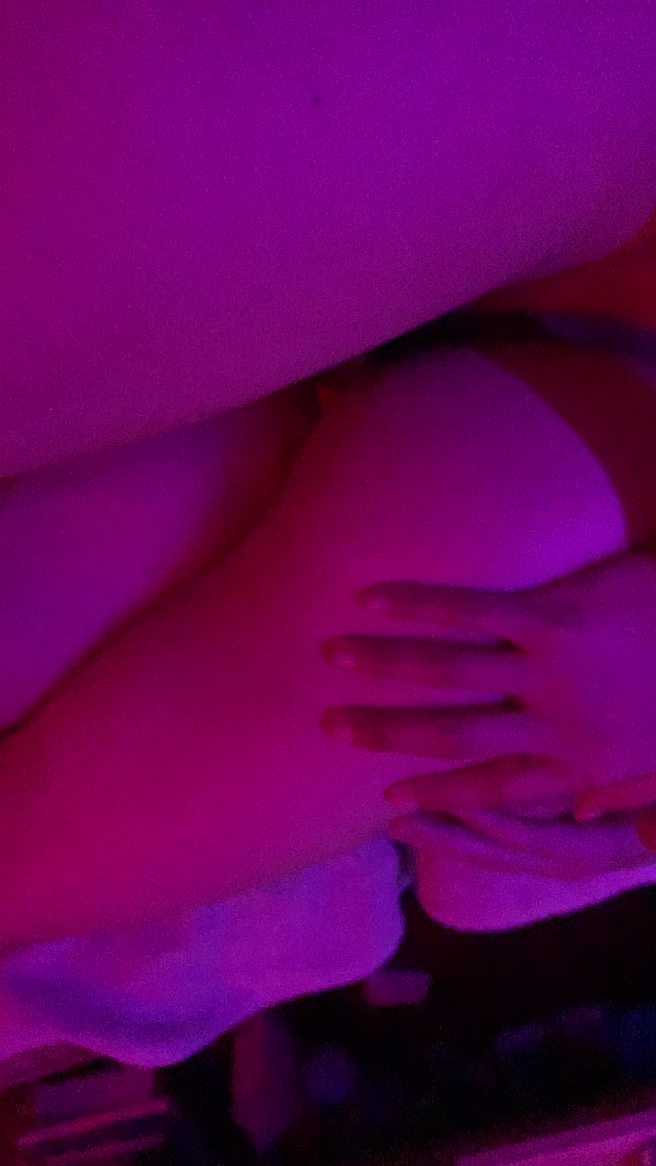 My girlfriend's cock feels so good sliding out of me ~