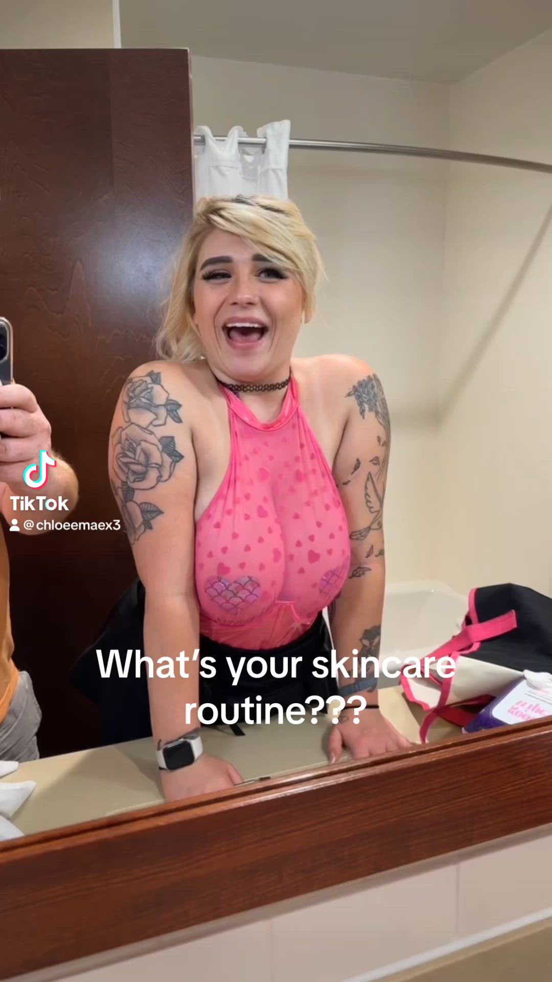 Blonde, Cum, TikTok, facials, smooth-cuts, tik-tok