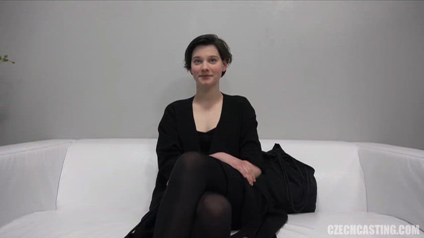 18 Years Old Beautiful Blowjob Casting Cumshot First Time Hairy Pussy Sex Shy Teen Porn GIF by cognact