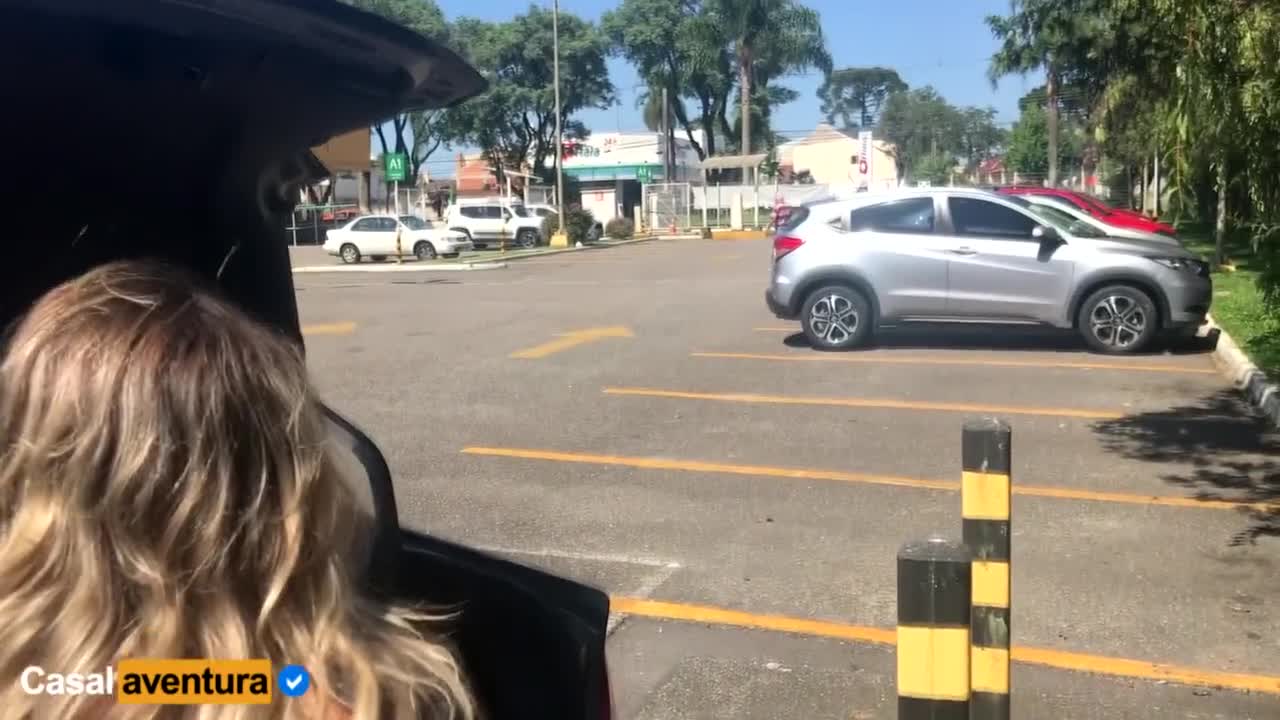 In the parking lot