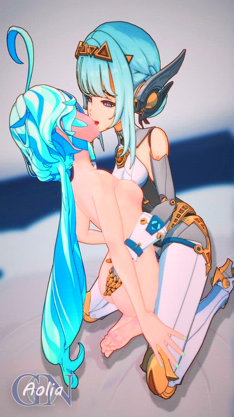 Furina x Ineffa kissing [Genshin impact] (AoliaGon)