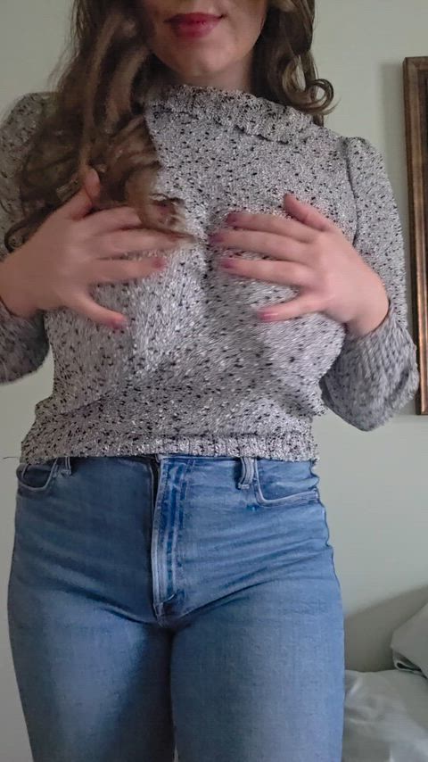 Amateur Big Tits Boobs Cute Homemade NSFW Natural Tits OnlyFans Solo Tits Porn GIF by lamsinka89
