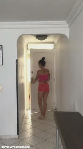 Amateur Brunette Delivery Standing Doggy Stranger r/ExposedToStrangers Porn GIF by duromami