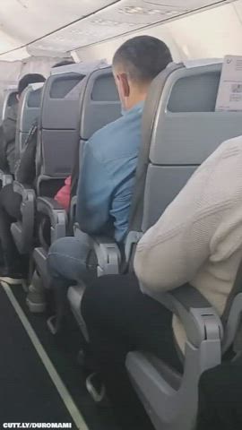 Airplane Big Tits Boobs Exhibitionist Flashing Nipple Piercing Public Russian Tits Porn GIF by duromami