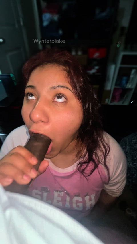 Sucking BBC UNTIL FACE IS SLEIGHED