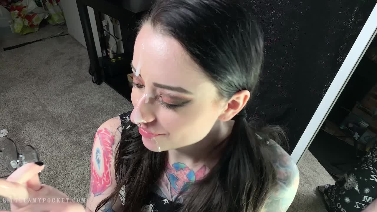 So much cum on my glasses, I should make you lick them off