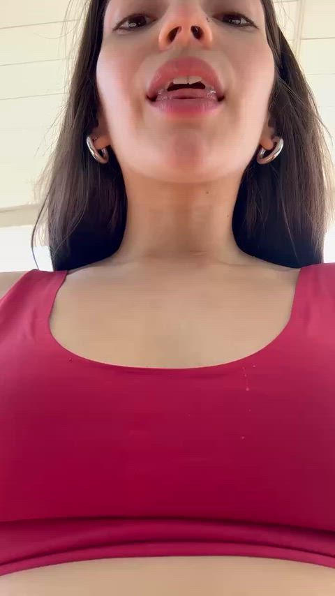 My tongue hanging long and soaked in drool, uncontrollable and hungry for you.