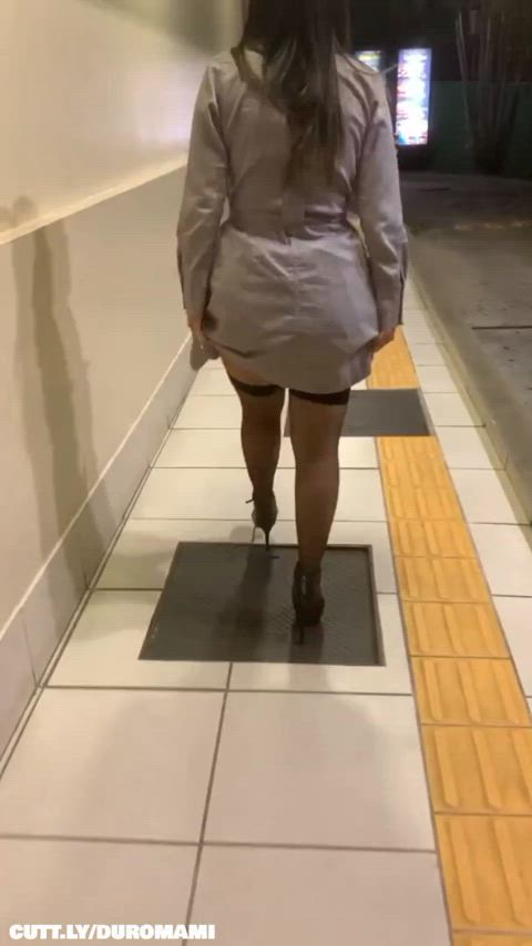 Amateur Ass Big Ass Flashing High Heels Hotwife Public Stockings Upskirt Porn GIF by duromami
