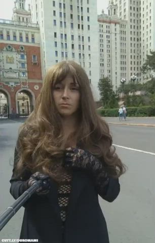 Amateur Dress Exhibitionism Exhibitionist Flashing Public See Through Clothing Sheer Clothes Tits Porn GIF by duromami