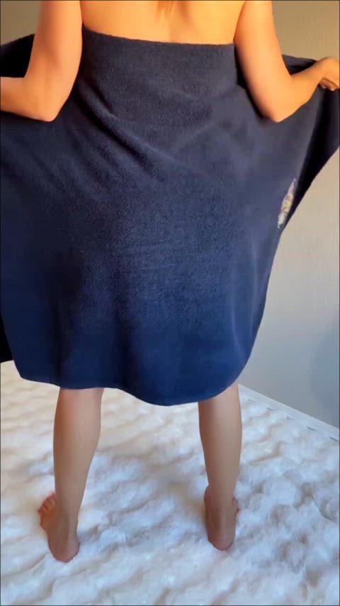 Drying off turned into showing off.