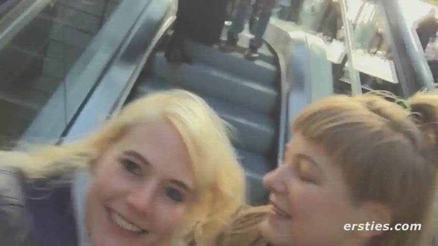 Blonde Dirty Blonde Exhibitionism Exhibitionist Hairy Hairy Pussy Lesbian Lesbians Public Porn GIF by ersties