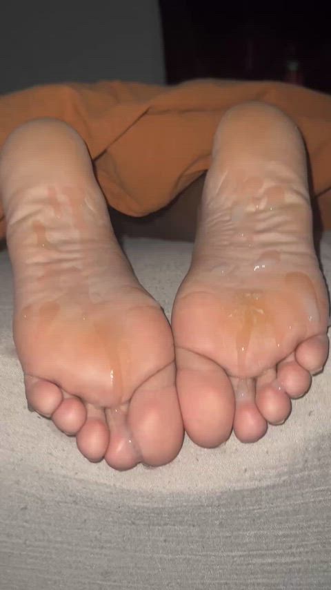 told him to moisturize my feet. I guess this works too 🤭