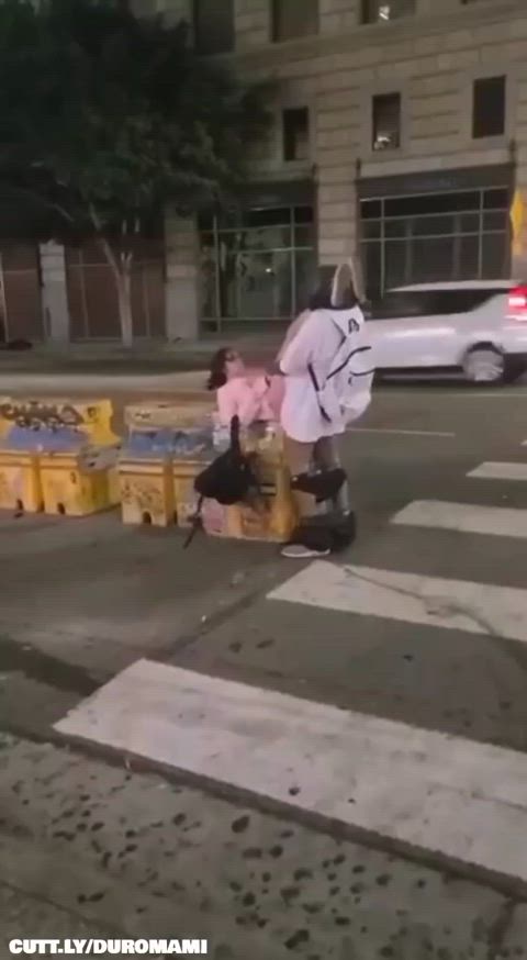 Amateur BBC Interracial MFM Public Spitroast Threesome Trashy Trashy Boners r/CaughtPublic Porn GIF by duromami