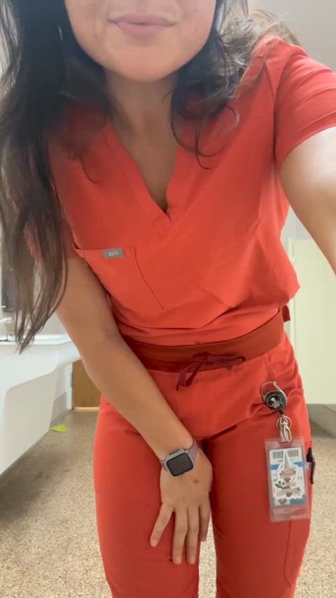 Not your average lingerie post, but the G string under the scrubs should suffice 🤭