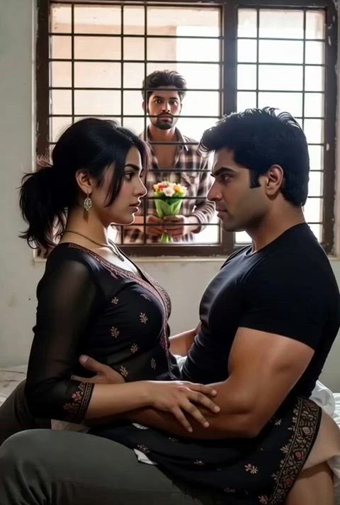 He finally worked up the courage to confess his love to his college crush. Bouquet in hand, he walked to her room, only to see her through the window, getting railed by the college stud. (Watch till the end)