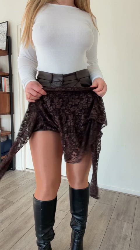 Amateur Big Tits Leather Porn GIF by xisabelcortezx