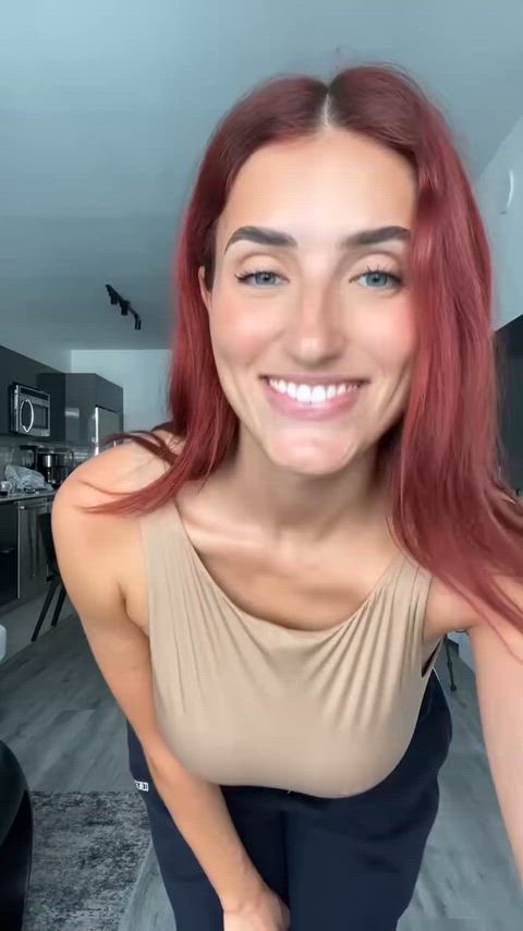 19honeysuckle Big Tits Boobs Bouncing Tits Huge Tits Natural Tits Red Hair Redhead cumslut r/sph Porn GIF by vythexia