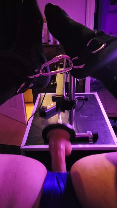 Watching it go in as my ankles were bound