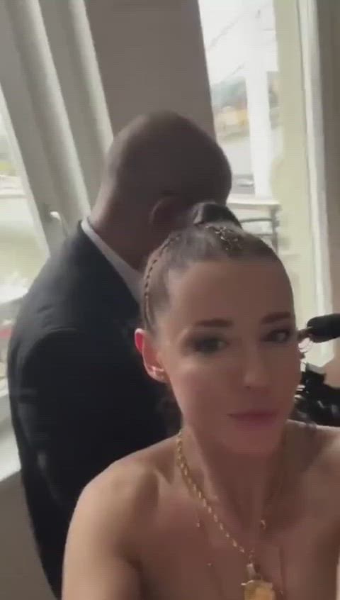 Waiting for her turn