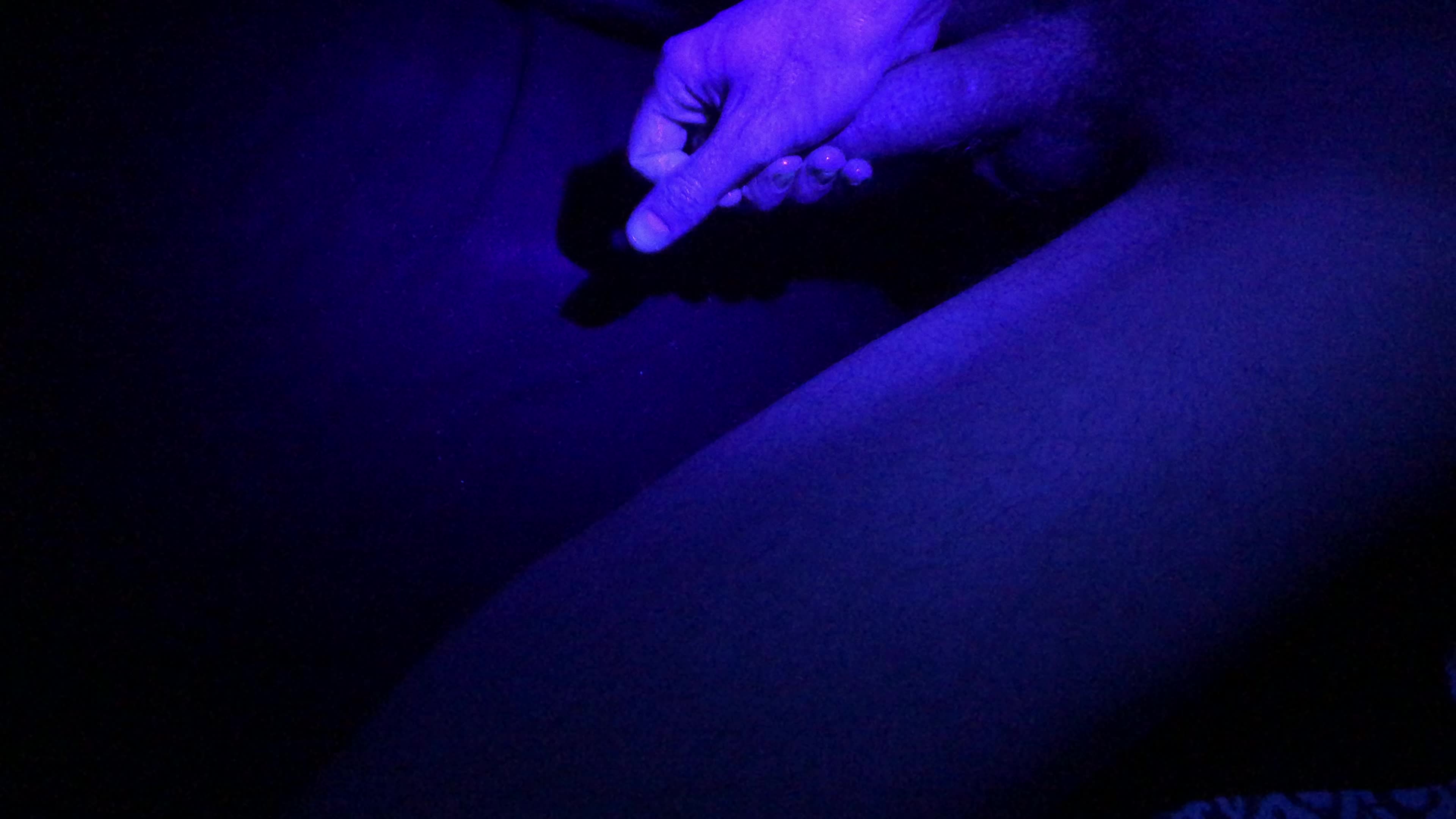 cum under a UV light... pretty anticlimactic but