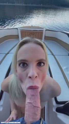 Amateur Blowjob Boat Cum Cumshot Deepthroat Facial Outdoor Public Porn GIF by duromami