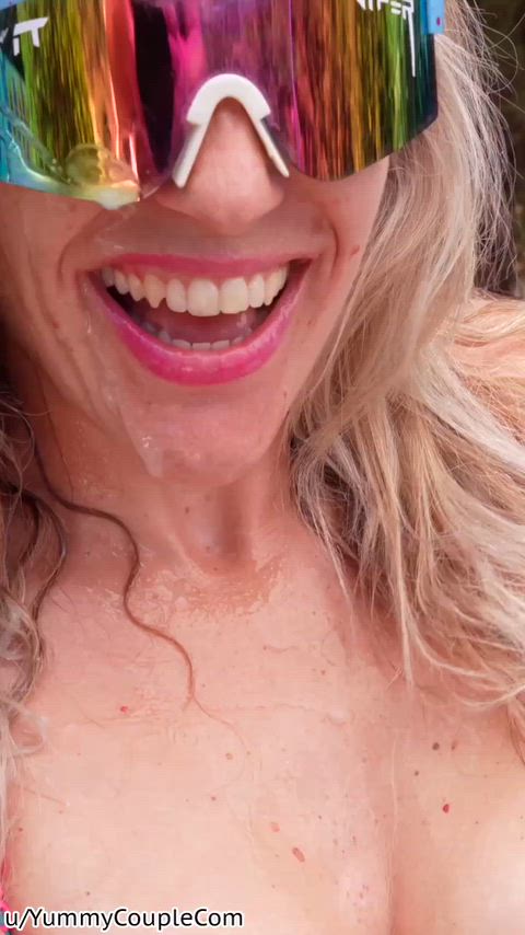 Amateur Cum Cum On Tits Cumshot Cumshots MILF NSFW Natural Tits OnlyFans cumslut Porn GIF by yummycouple