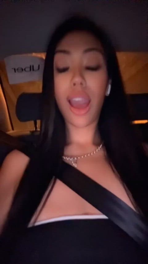 Me in the uber after I just got cracked 👅💦 & yes I’ll post it when I get home 😮‍💨