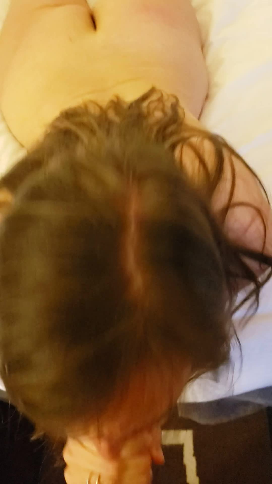 My 43 female servicing me. She needs someone behind her.