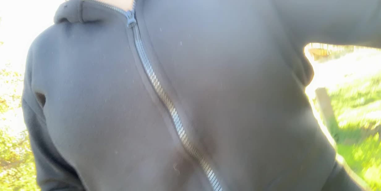 Flashing my big tits on my morning walk feels so naughty 🙈