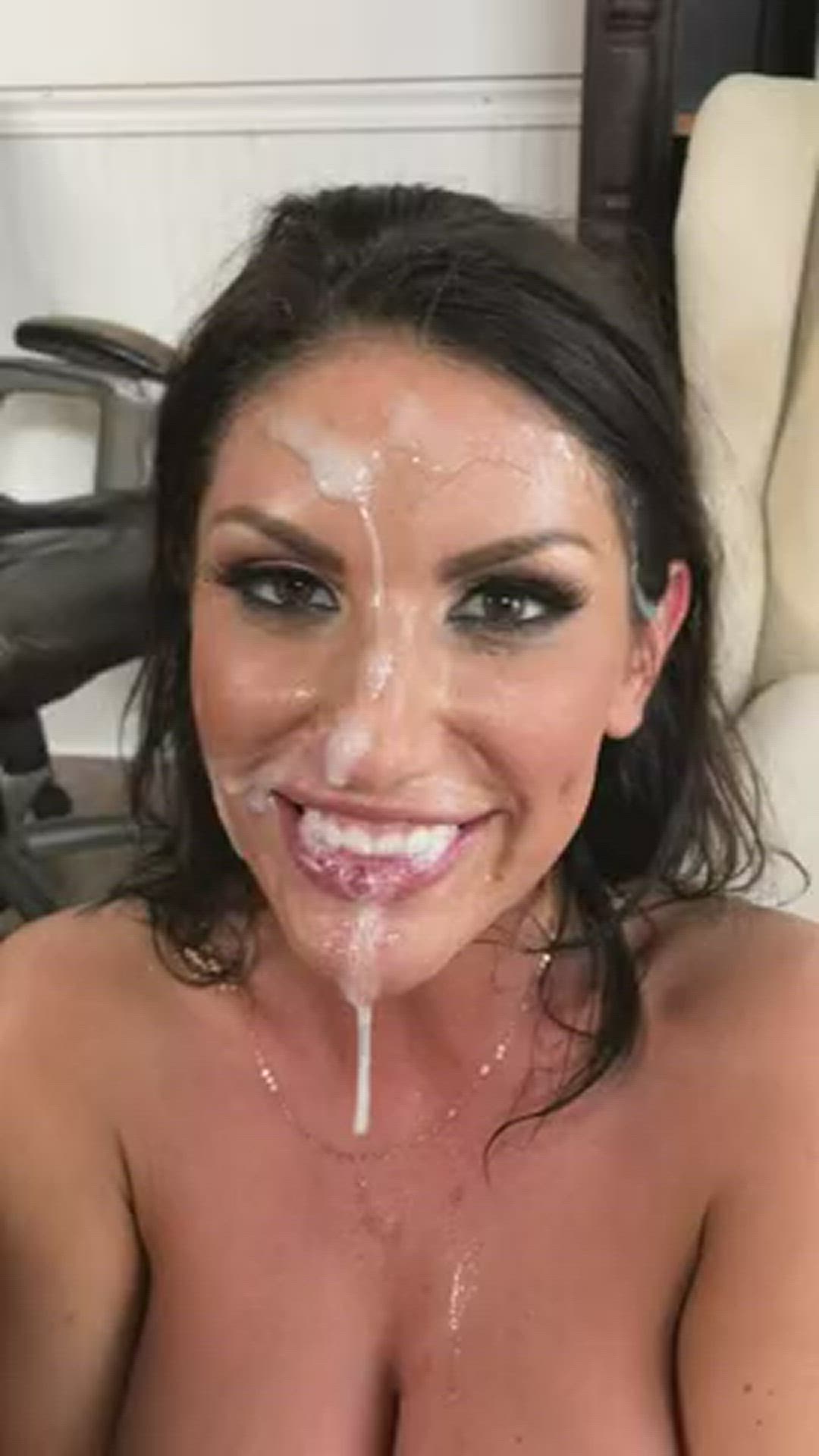 She’s even prettier covered in cum
