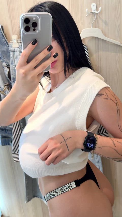 You and me. Fitting room. Let's measure up