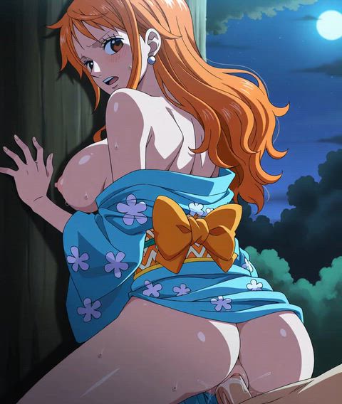 Nami in the woods 😉 [AI] (www.anione.me)
