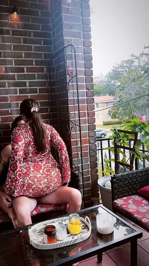 Putting on a show for the neighbors