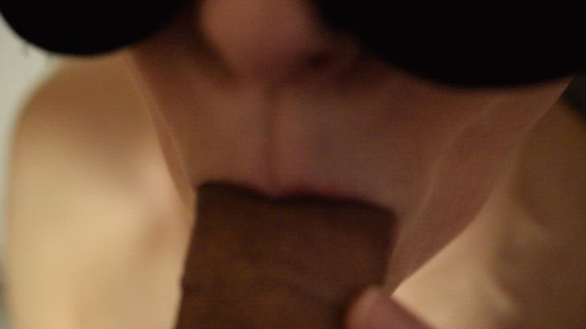 my husband pumps a load into my mouth while I masturbate