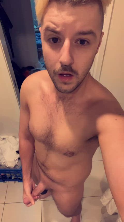 Wanna jump on this blonde cuties cock?