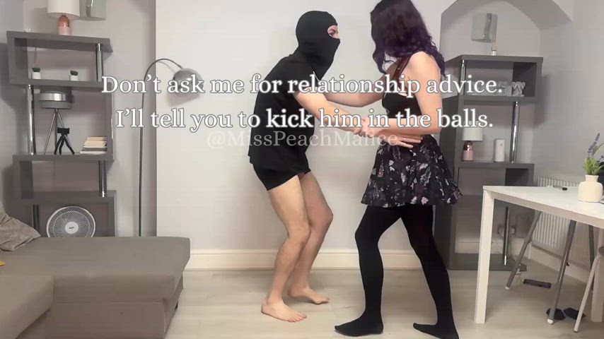 I even suggest it to my vanilla friends when they tell me about men problems. Do you agree a kick works wonders for a male attitude adjustment? 🤭