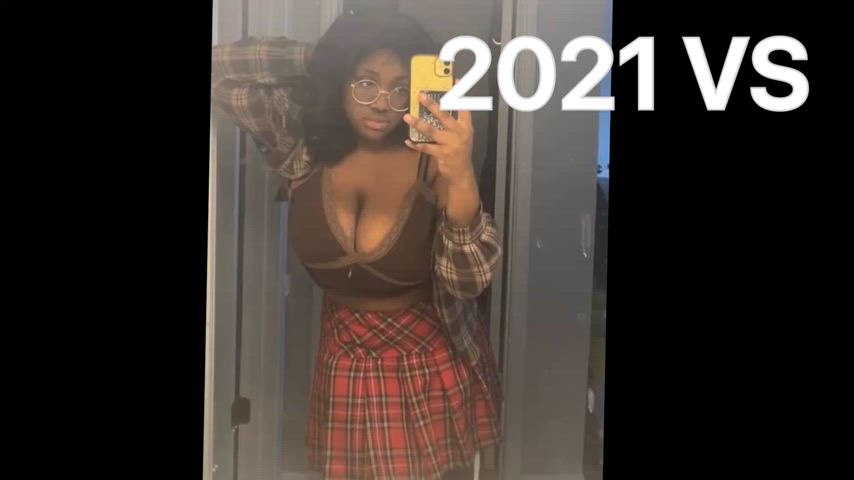 Same shirt, same girl but something is bigger