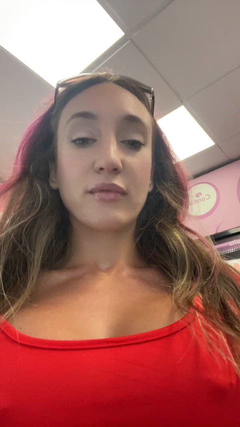 My tits look even bigger in the store lights