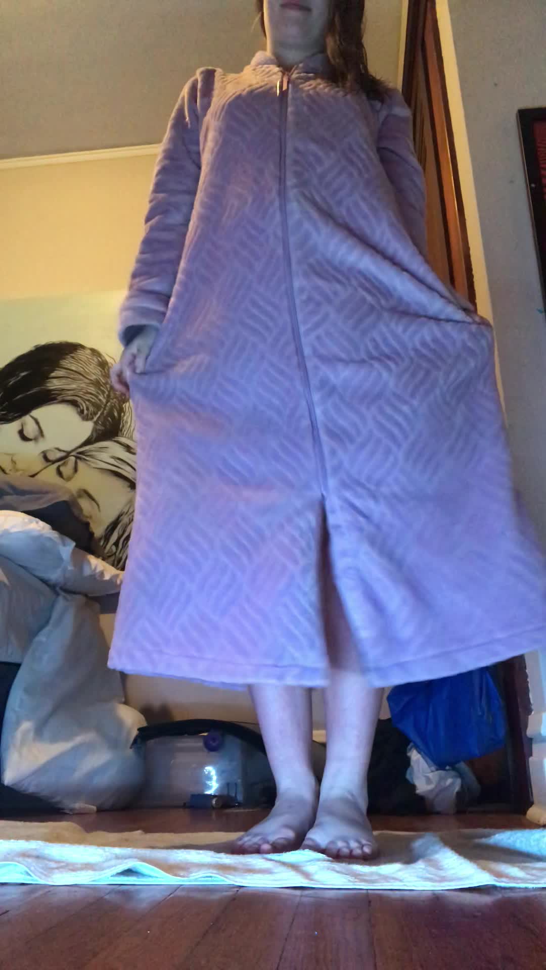 A lot can hide under a granny robe 😊