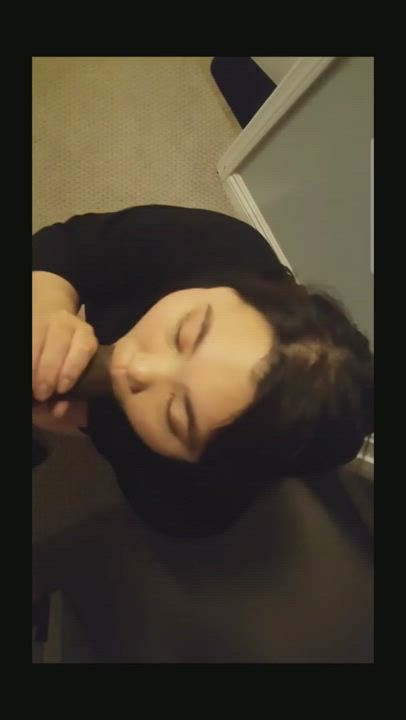 Asian girl blows BBC while her boyfriend is in the house secretly