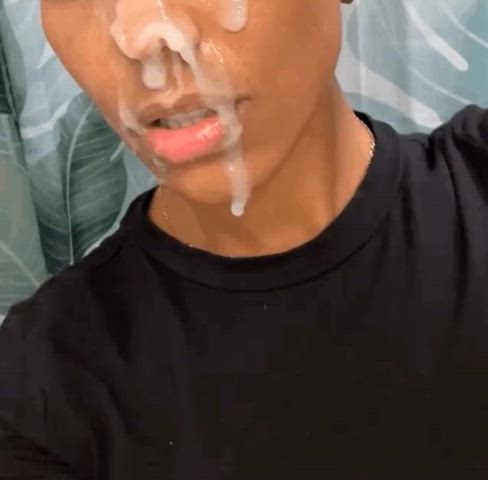 Cum Cumshot Cumshots Ebony Facial Solo cumslut Porn GIF by slowmoejoe123