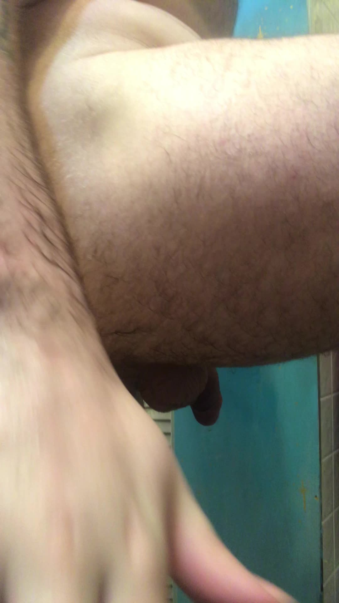 Hadn’t planned on fisting myself after showering, but it feels so good I couldn’t resist