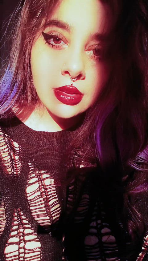 Alt Amateur Big Tits Chubby Goth Latina OnlyFans Raven Solo Tits Porn GIF by raven.roth