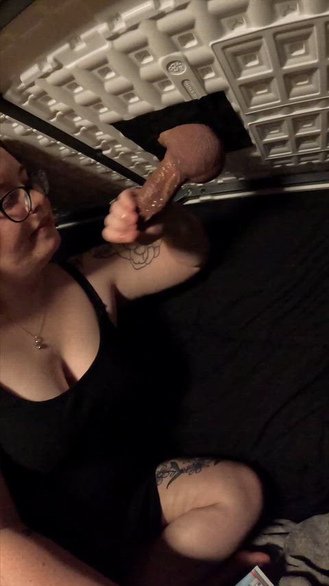 Milked this thick bwc all over my little black dress