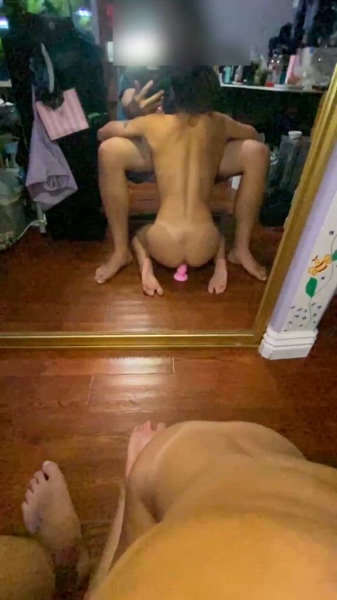 Testing my new dildo while I get daddy hard