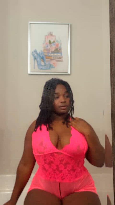 there's something else that's pink underneath this lingerie ;)